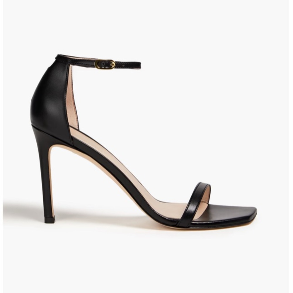 Stuart Weitzman Nudistsong Black Dress Napa Heels